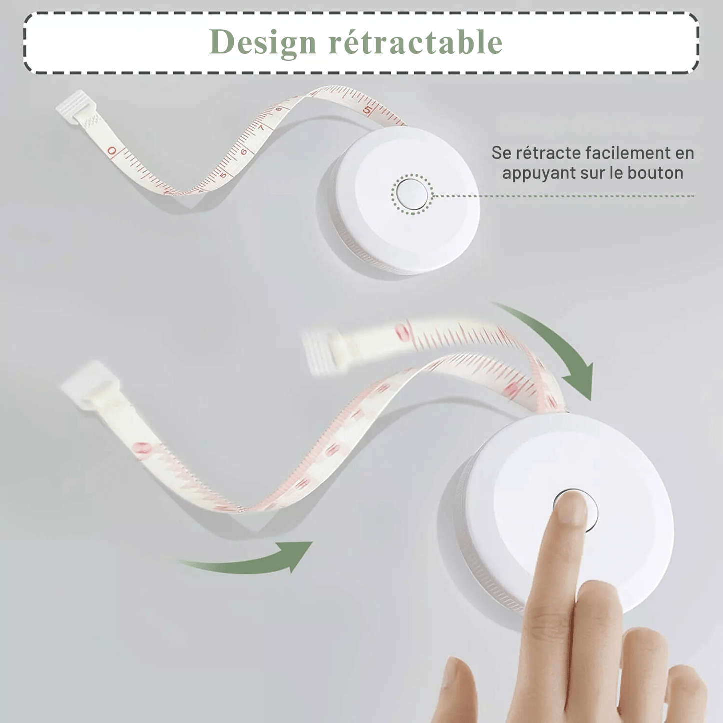 Mètre Ruban - TapeMini™ - Blanc & Rouge - Projet Brico