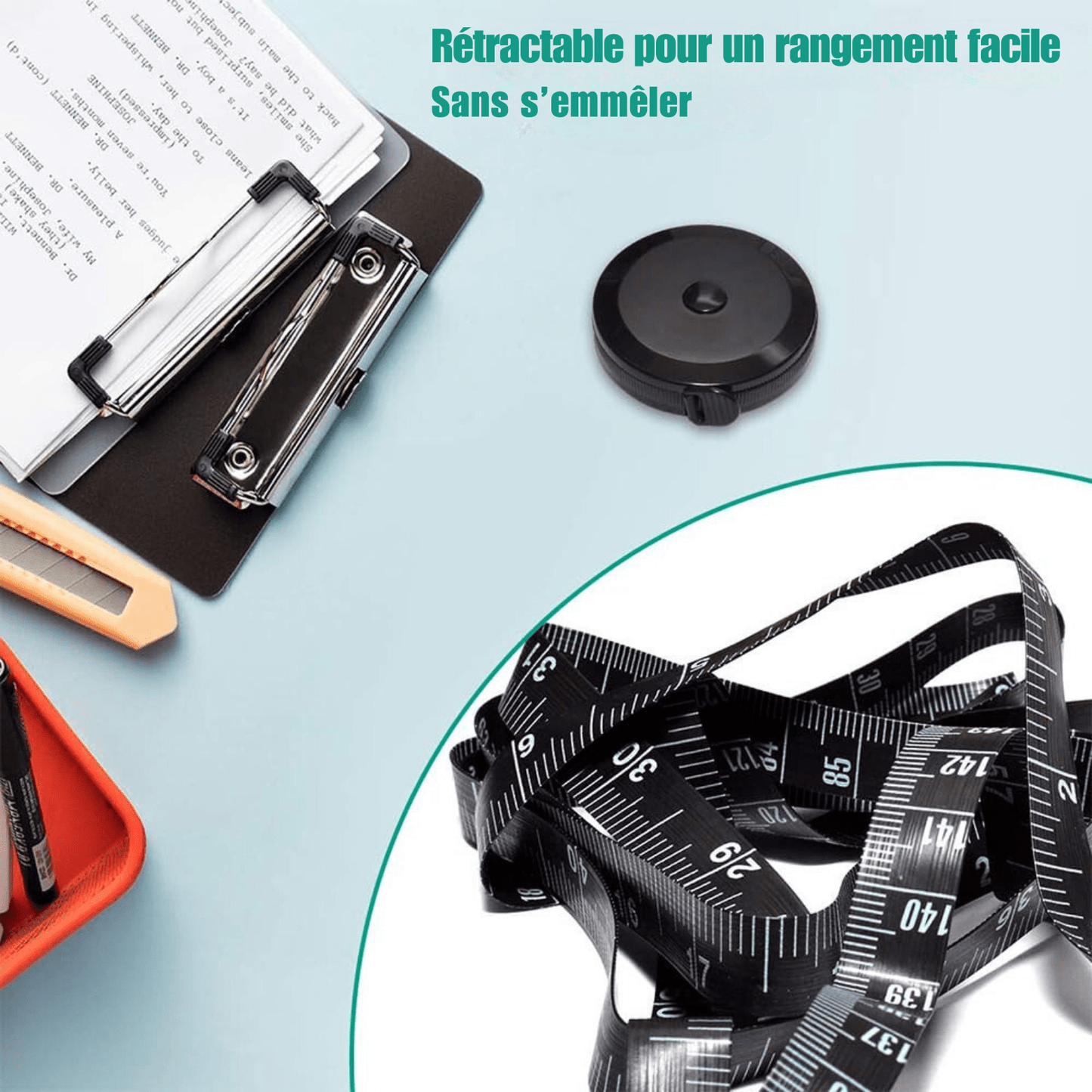 Mètre Ruban - TapeMini™ - Noir - Projet Brico